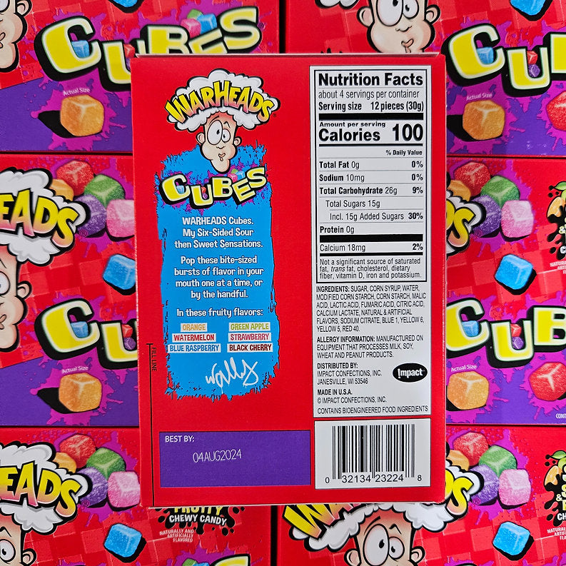 Warheads Cubes 113g (Seconds)