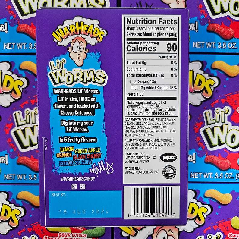 Warheads Lil' Worms 99g (Seconds)